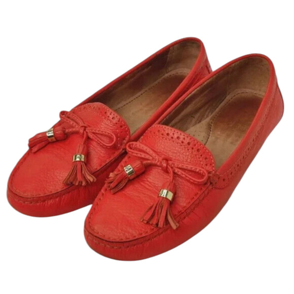 Lauren Ralph Lauren Orange Loafers Sz US 5 - Picture 1 of 10